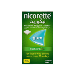 Nicorette Gum - Fresh mint 4mg, 30Pcs