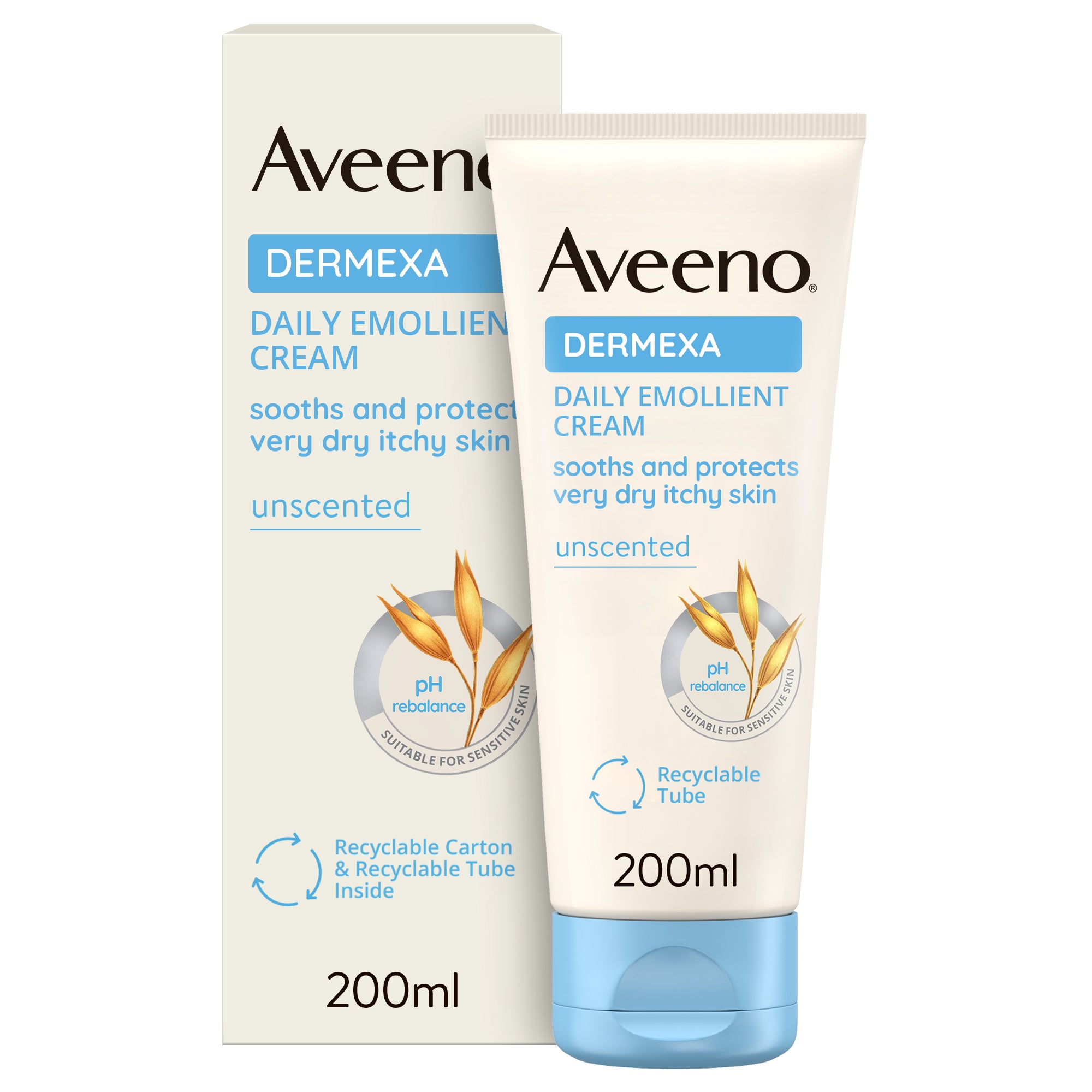 Aveeno, Soothing Emollient Cream, Dermexa, 200Ml